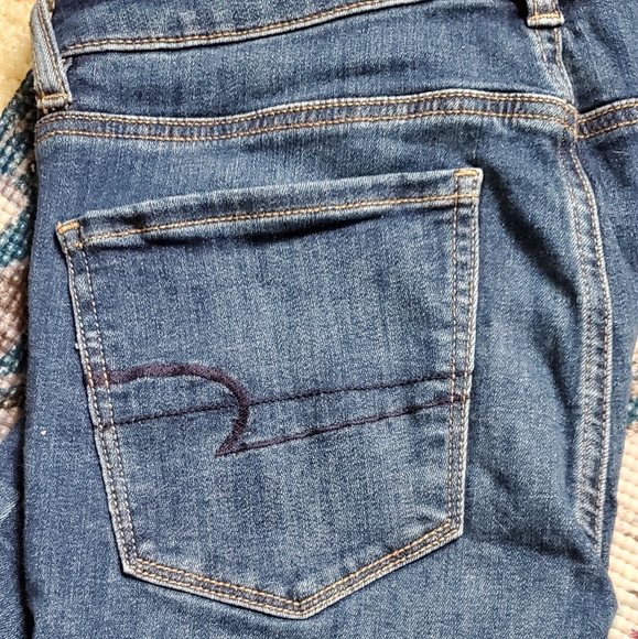 AE next level crop high waist denim jeans - Picture 6 of 7